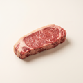 Raw New York striploin steak