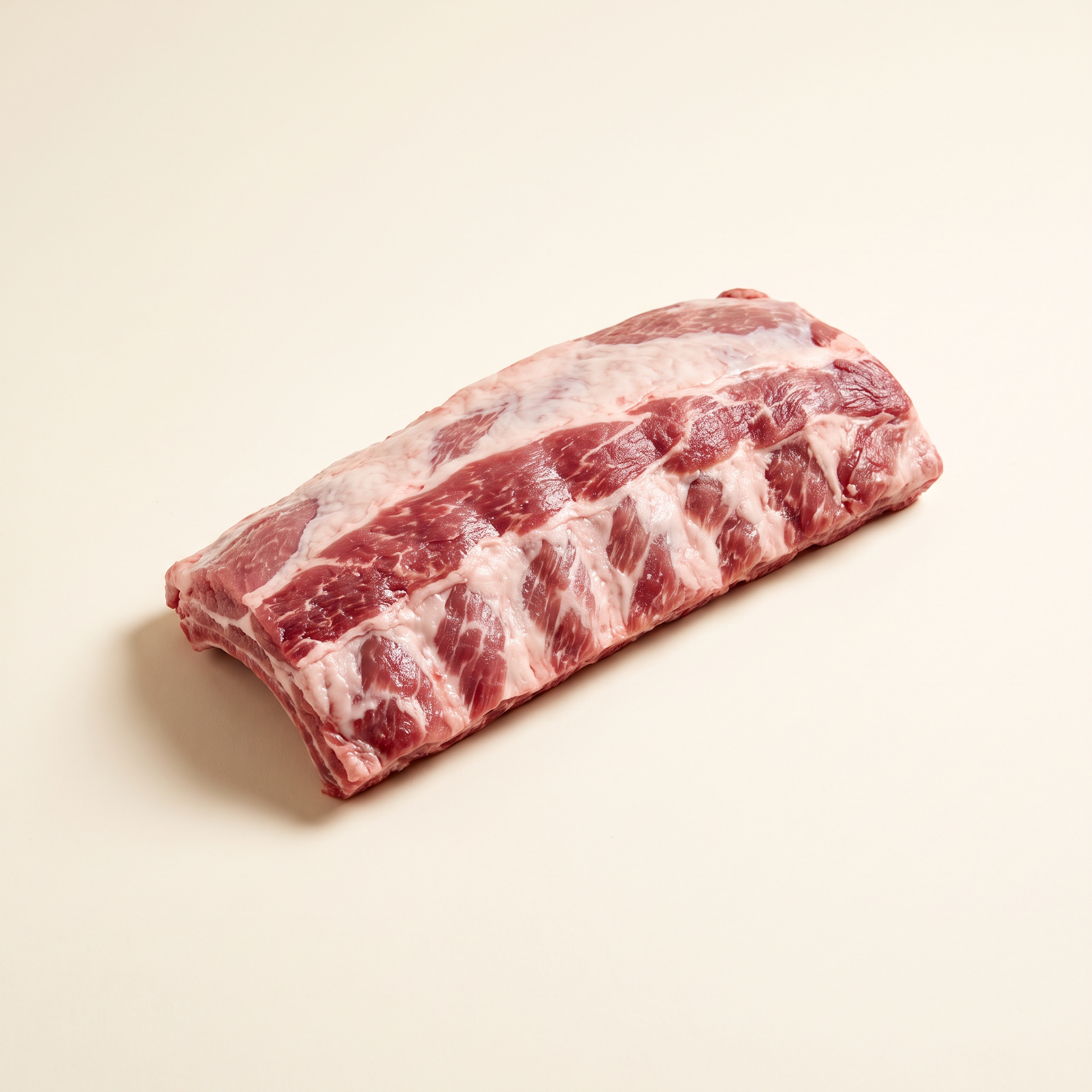 Full rack of raw baby back ribs