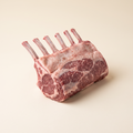Raw frenched rack of lamb