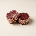 Bacon-wrapped game medallions