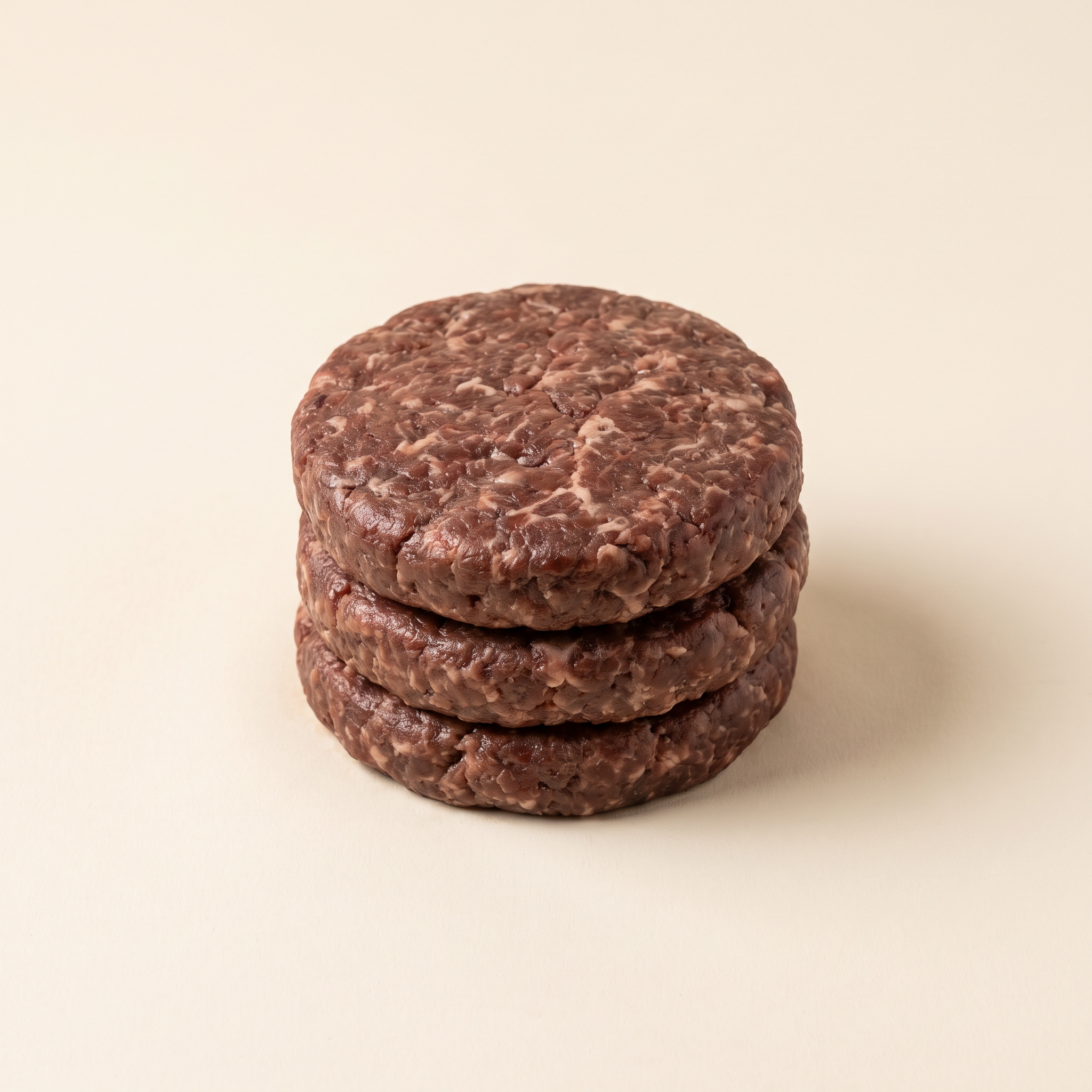Raw game burger patties