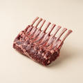 Raw frenched wild boar rack