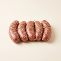 Raw rustic game sausages