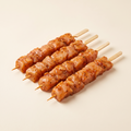Raw chicken souvlaki skewers