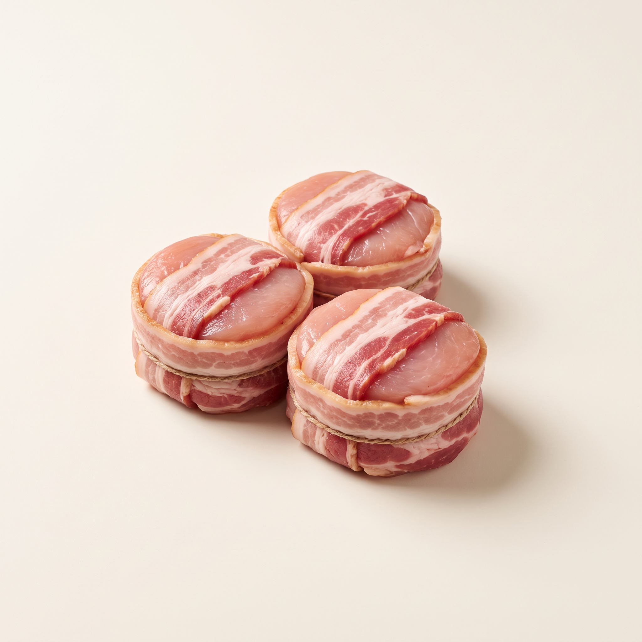 Bacon-wrapped chicken tournedos