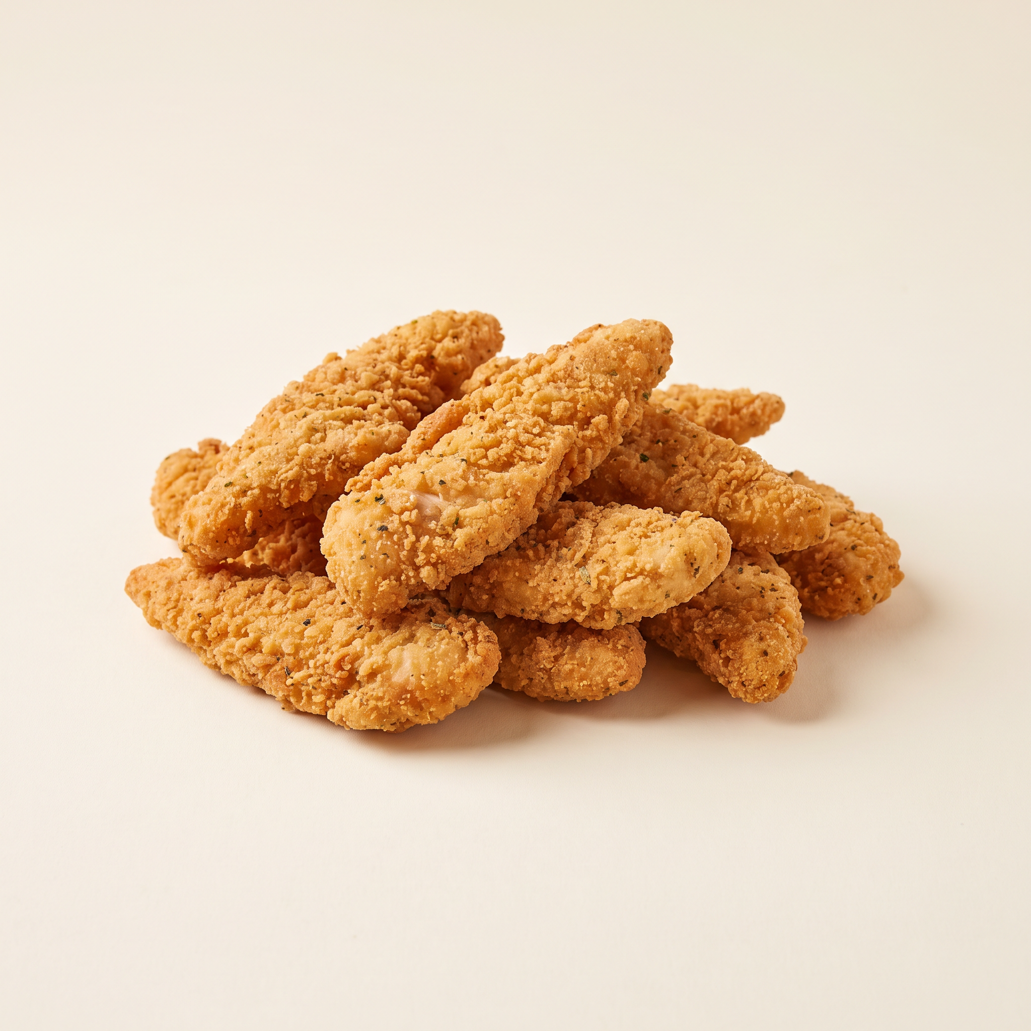 Golden breaded chicken fingers
