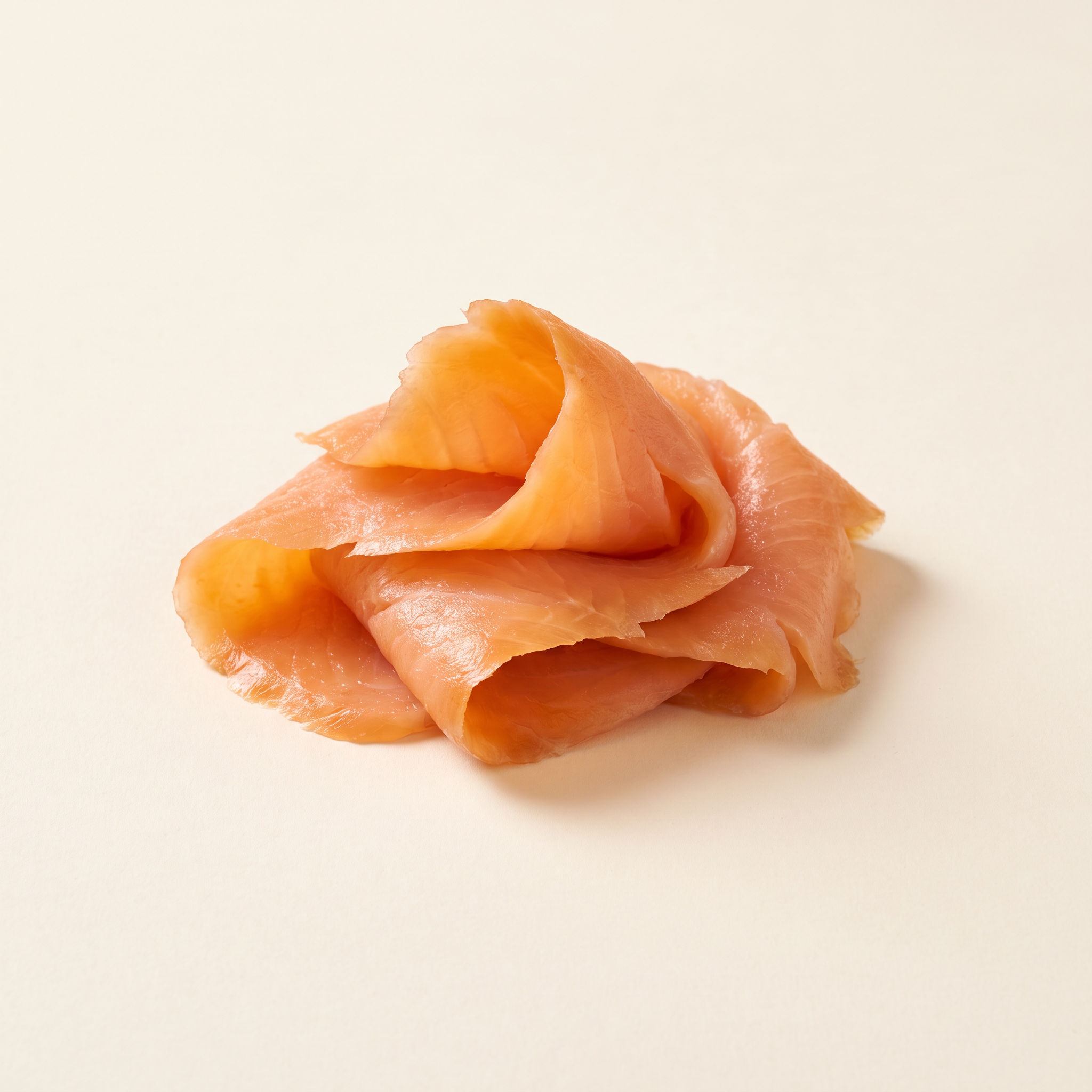 Smoked salmon slices