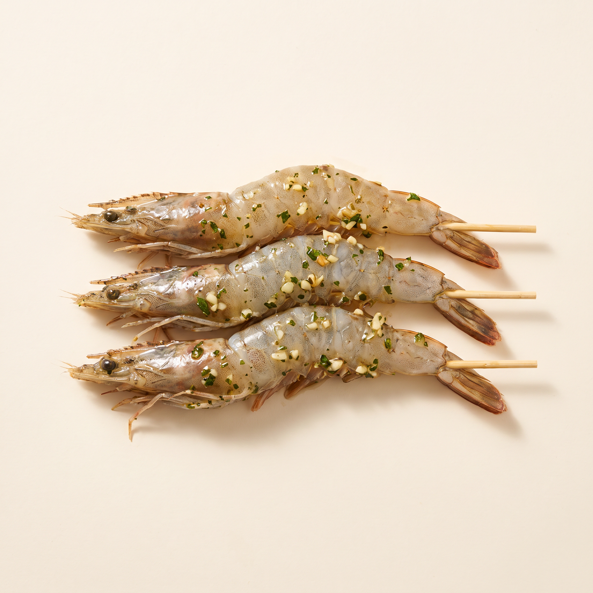 Garlic herb shrimp skewers