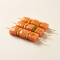 Maple-glazed salmon kabobs