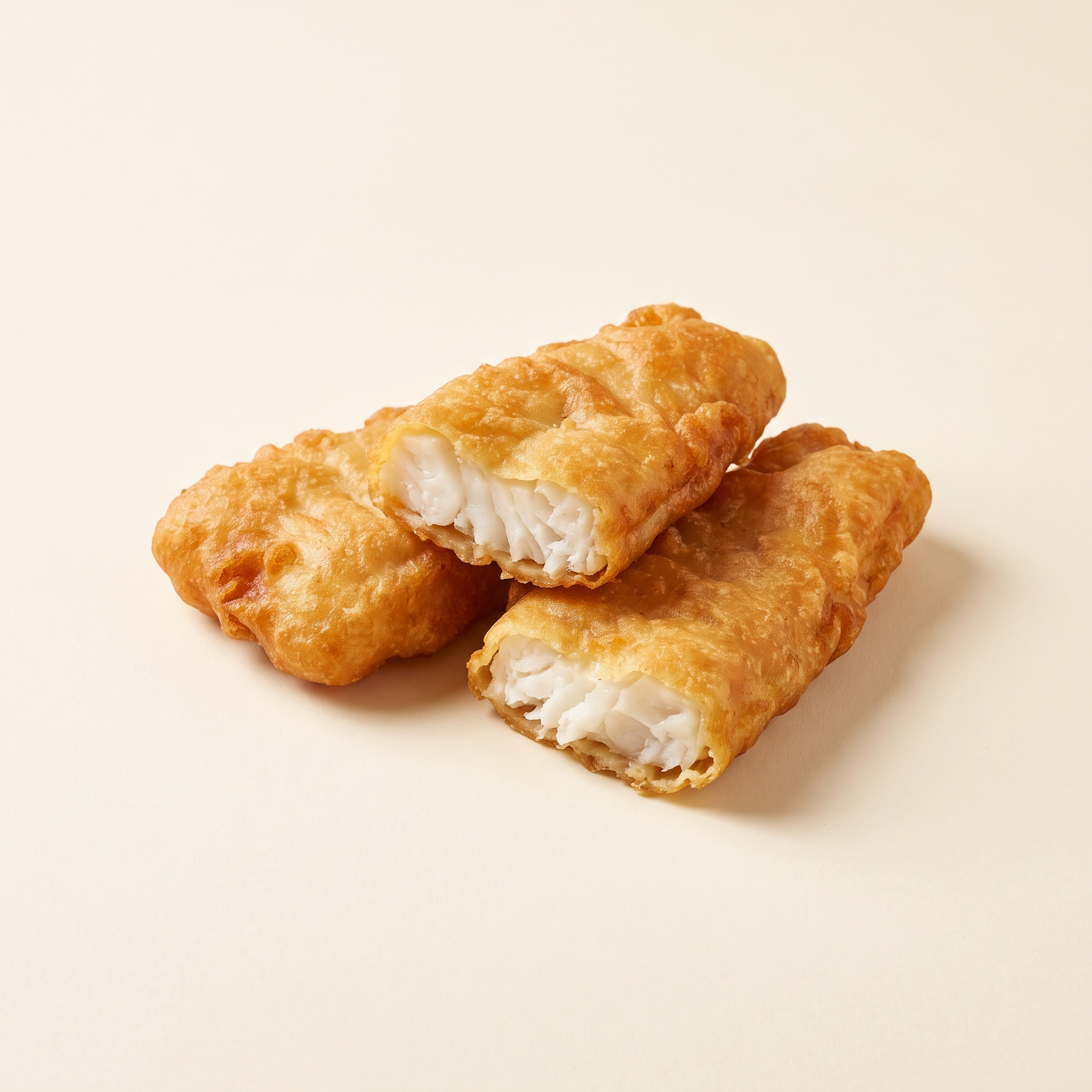 Golden beer-battered cod