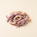 Raw calamari rings