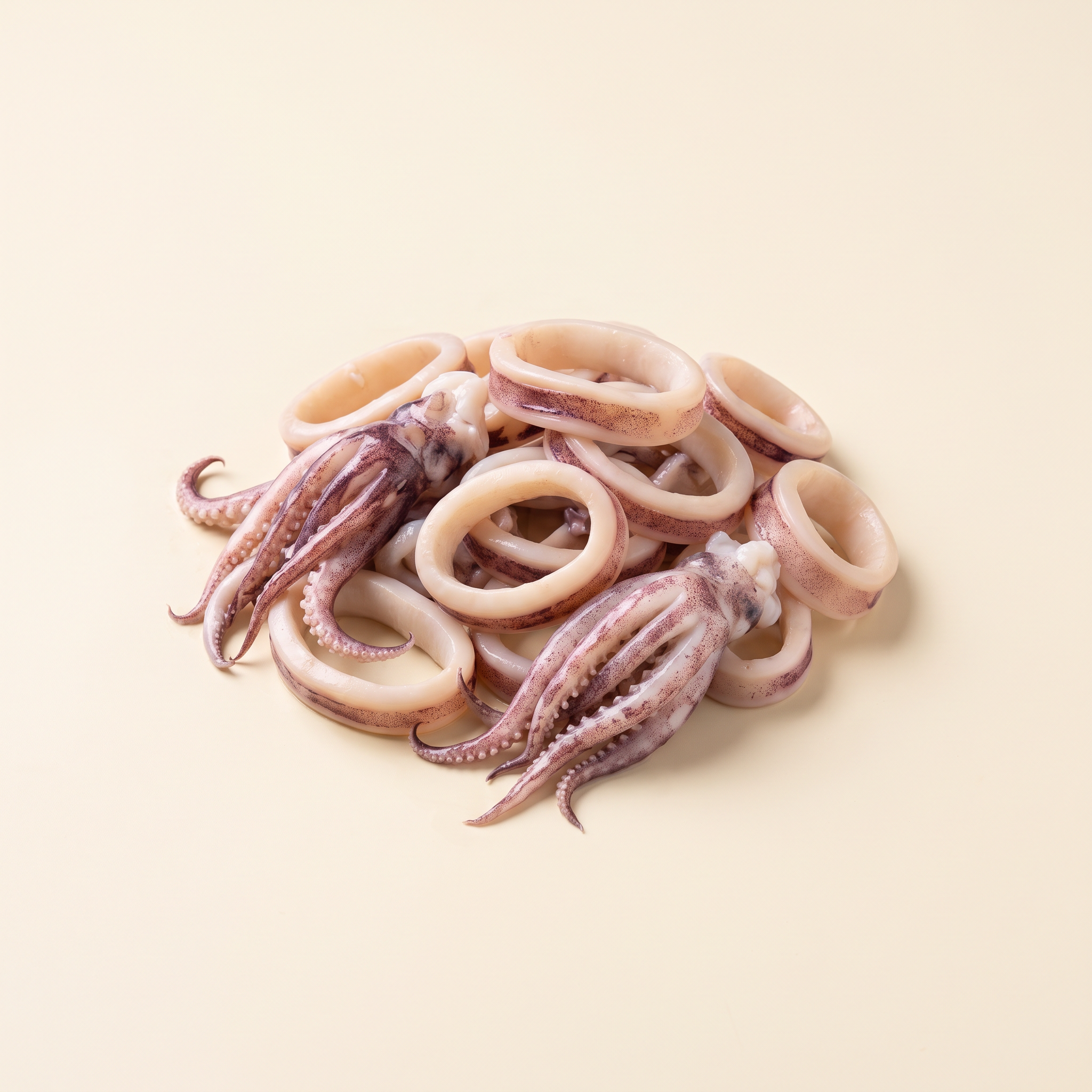 Raw calamari rings