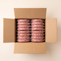 Full box — vacuum-sealed portions of kobe burgers